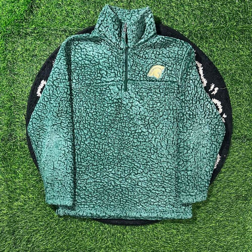 Boxer Craft Michigan State Wool Quarter-Zip Jacket - S; 20x27 (Width/Length)